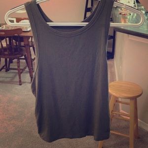 Olive green crop top tank